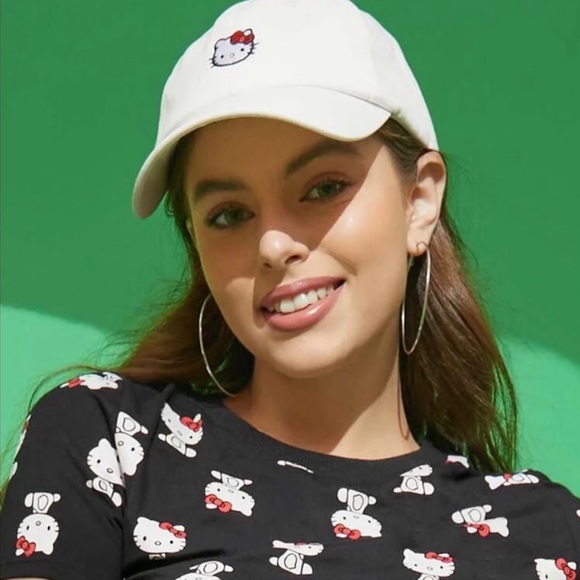 SHEIN White Hello Kitty Embroidered Cap - Picture 3 of 6